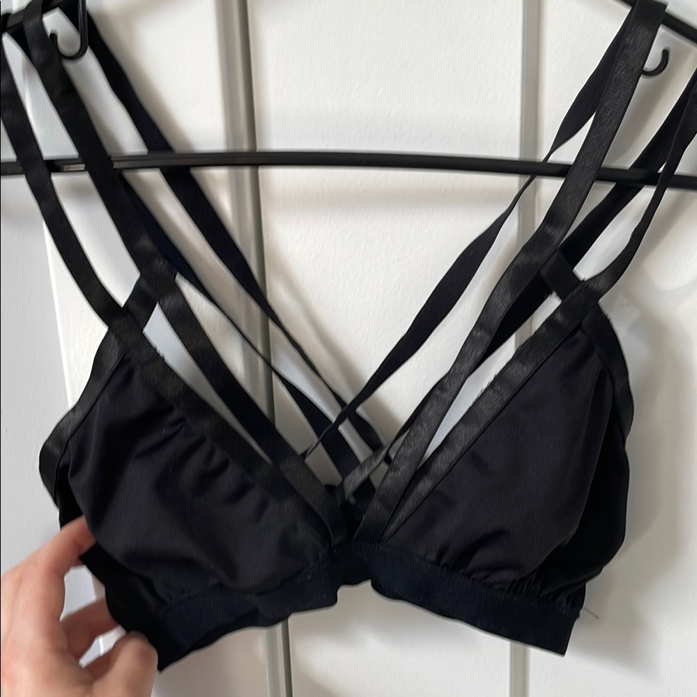 Black Strappy Women's Bralette